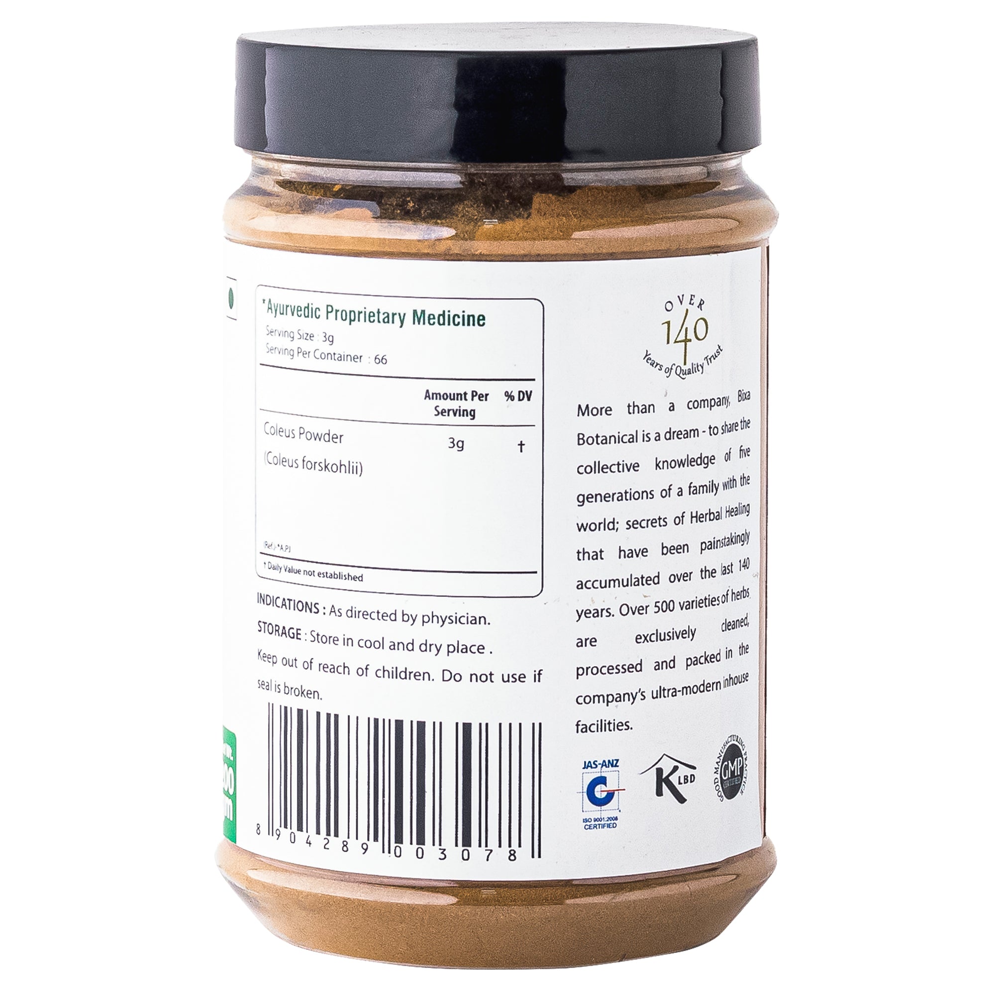 Bixa Botanical Coleus / Gandira Root Powder Coleus forskohlii